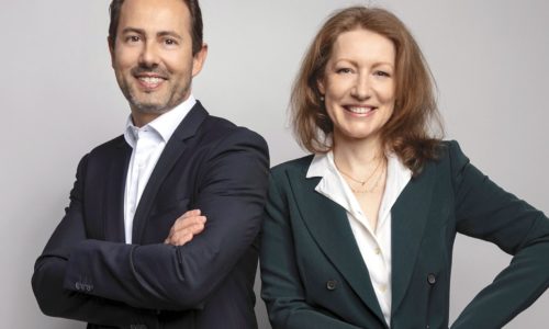 Portrait d'Adrien Désormière et Sandra Vanhalst, l'équipe de l'agents immobiliers à Genève, photographiés par Marc Ninghetto