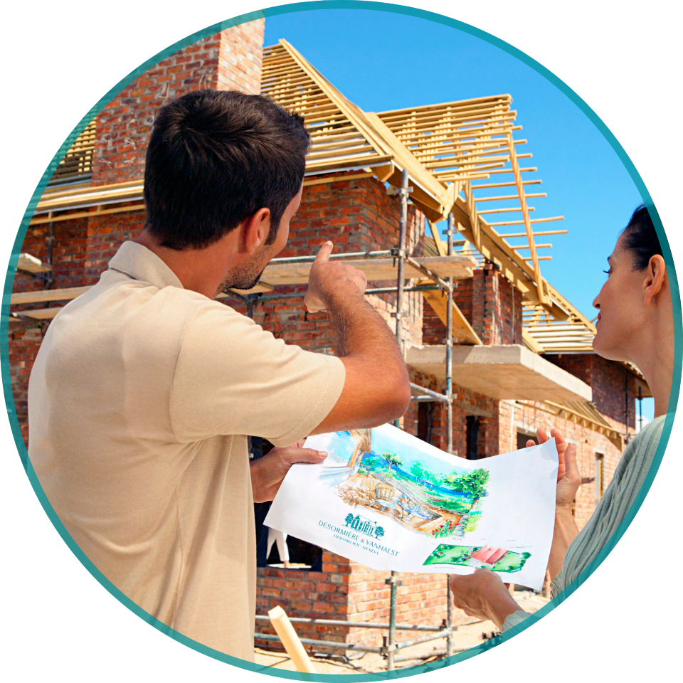 Projet immobilier : visite de chantier pour vente sur plans avec l'agence Désormière & Vanhalst
